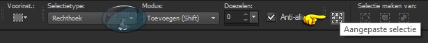 Activeer het Selectiegereedschap - Aangepaste selectie