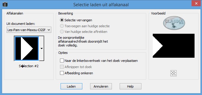 Selectie laden uit alfakanaal : Sélection #2