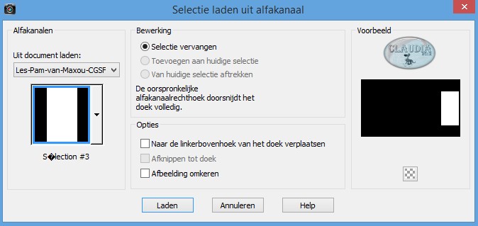 Selectie laden uit alfakanaal : Sélection #3