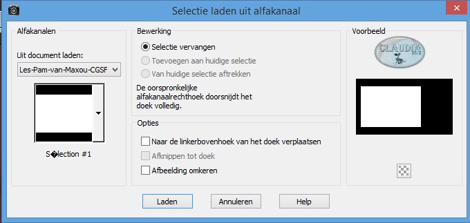 Selectie laden uit alfakanaal : Sélection #1