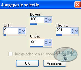 Instellingen Selectiegereedschap - Aangepaste selectie 