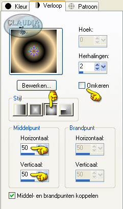 Instellingen Verloop