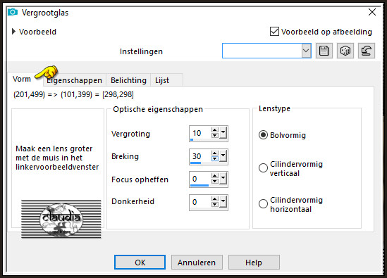 Effecten - Artistieke effecten - Vergrootglas