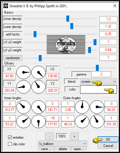 Effecten - Insteekfilters - Dragonfly - Sinedots II