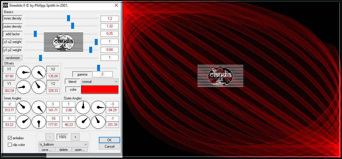 Effecten - Insteekfilters - Dragonfly - Sinedots II