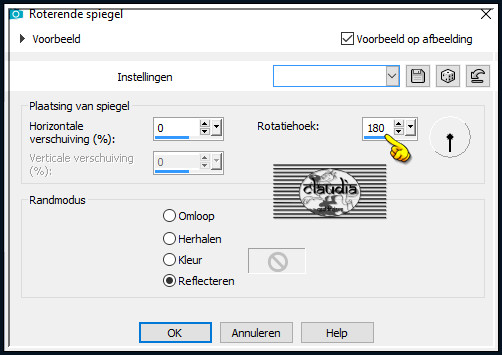 Effecten - Reflectie-effecten - Roterende spiegel :