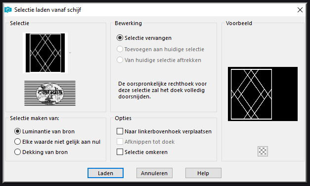 Selecties - Selectie laden/opslaan - Selectie laden vanaf schijf : Narah_Seleccion2_Black_White