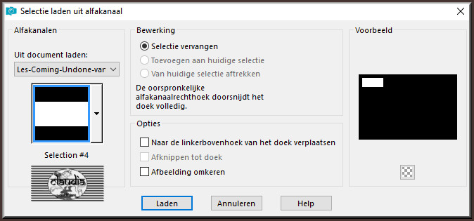 Selecties - Selectie laden/opslaan - Selectie laden uit alfakanaal : Sélection #4