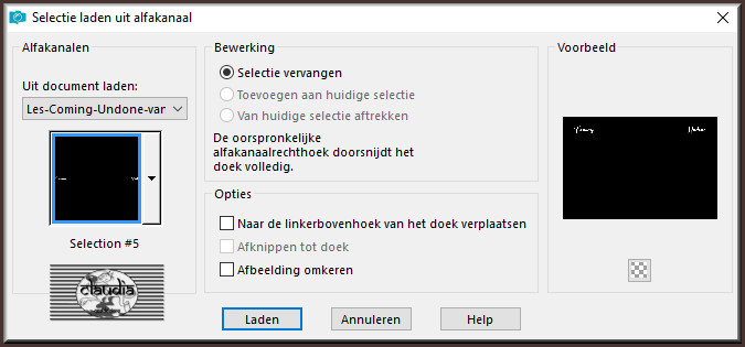 Selecties - Selectie laden/opslaan - Selectie laden uit alfakanaal : Sélection #5