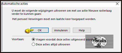 Mocht je deze waarschuwing krijgen, klik gewoon op OK en de nieuwe laag komt er direct na :