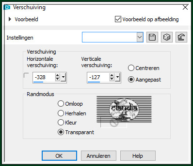 Effecten - Afbeeldingseffecten - Verschuiving :