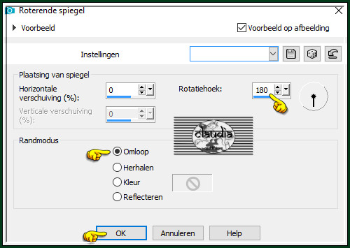 Effecten - Reflectie-effecten - Roterende spiegel :