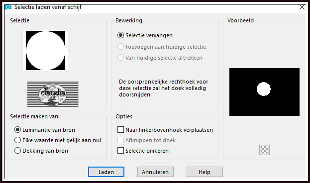 Selecties - Selectie laden/opslaan - Selectie laden vanaf schijf : Narah_Sel2_TagStella