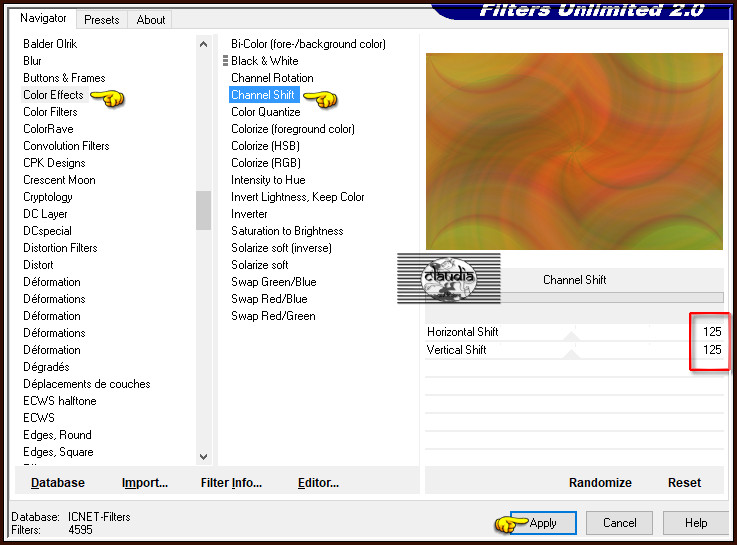 Effecten - Insteekfilters - <I.C.NET Software> - Filters Unlimited 2.0 - Color Effects - Channel Shift