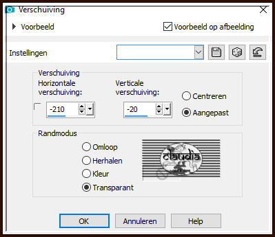 Effecten - Afbeeldingseffecten - Verschuiving