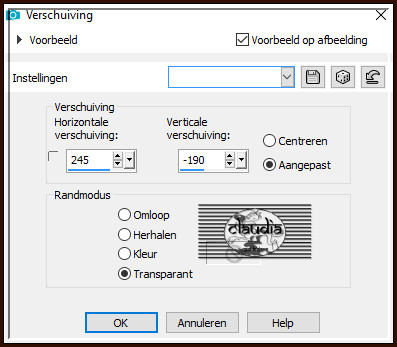 Effecten - Afbeeldingseffecten - Verschuiving