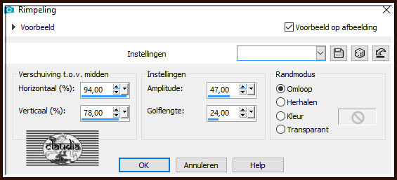 Effecten - Vervormingseffecten - Rimpeling