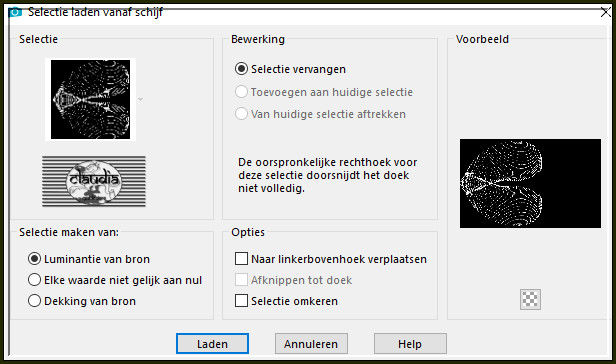 Selecties - Selectie laden/opslaan - Selectie laden vanaf schijf : Narah_Sel1_YourEyes