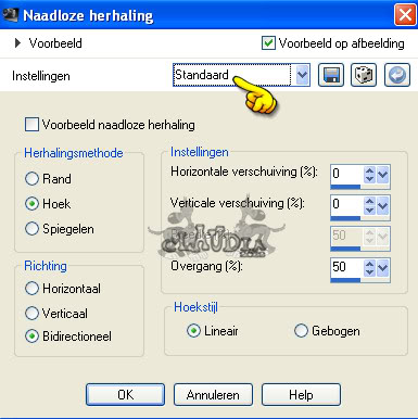 Instellingen naadloze herhaling