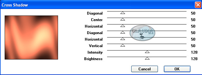 Instellingen filter Graphics Plus - Cross Shadow