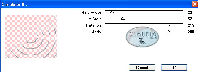 Instellingen filter VM Distortion