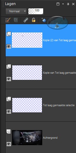 Je hebt nu 3 lagen van de geselecteerde vlammen