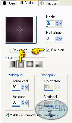 Instellingen voor verloop