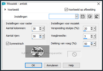 Effecten - Textuureffecten - Mozaïek - antiek