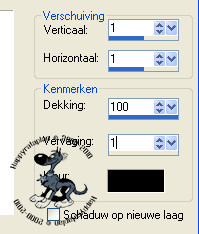 Instellingen Slagschaduw.