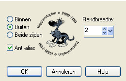 Instellingen Selectieranden selecteren.
