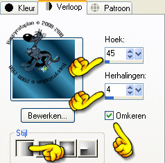 Instellingen Verloop.