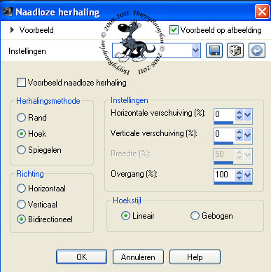 Instellingen naadloze herhaling