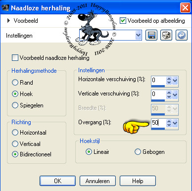 Instellingen naadloze herhaling