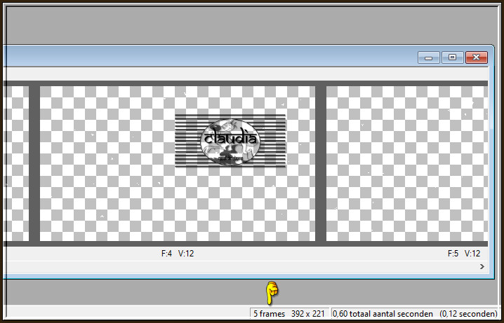 Je ziet dat dit bestandje 5 frames heeft :
