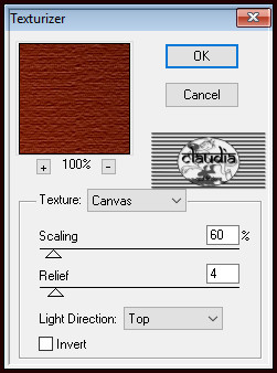 Effecten - Insteekfilters - Texture - Texturizer 