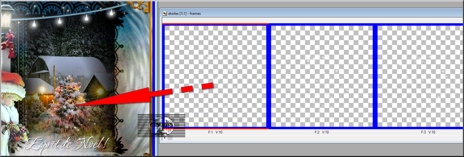 Sleep het bestand naar het 1ste frame van je werkje en laat de muisknop pas los als de animatie op de juiste plaats staat