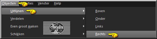 Objecten - Uitlijnen - Rechts 