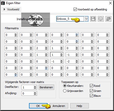 Effecten - Eigen filter - Emboss_5