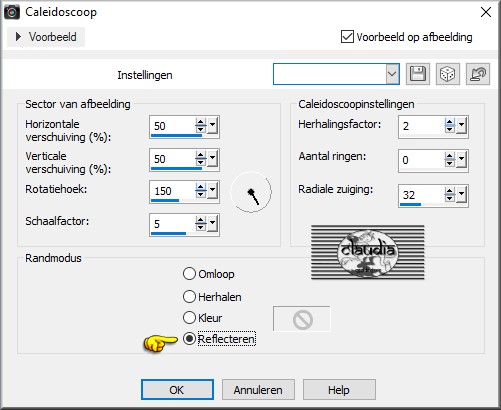 Effecten - Reflectie effecten - Caleidoscoop