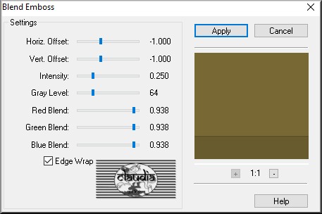 Effecten - Insteekfilters - FM Tile Tools - Blend Emboss