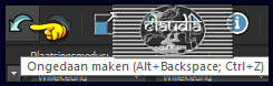 Klik nu 3 x op het "Ongedaan maken" pijltje