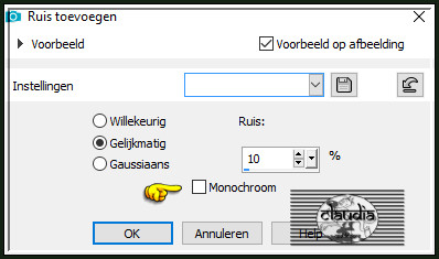 Aanpassen - Ruis toevoegen/verwijderen - Ruis toevoegen