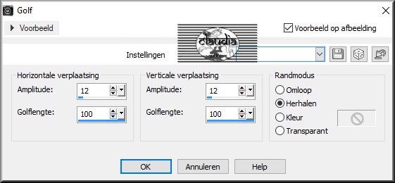 Effecten - Vervormingseffecten - Golf