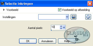 Instellingen voor het inkrimpen