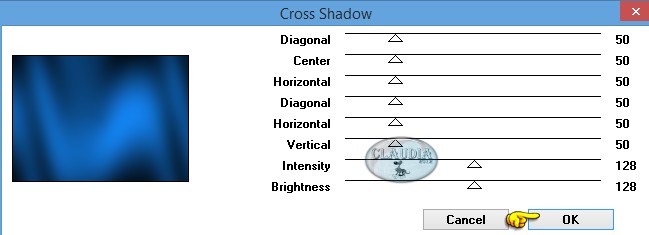 Instellingen filter Graphics Plus - Cross Shadow