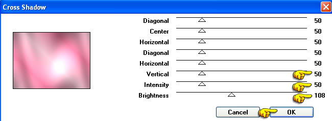 Instellingen filter Graphics Plus - Cross Shadow