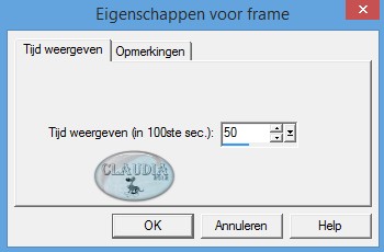 Instelling Eigenschappen voor frame