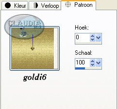 Instelllingen Goudpatroon goldi6