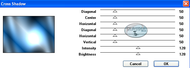 Instellingen filter Graphics Plus - Cross Shadow