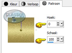 Instellingen voor het Patroon